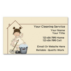 House Cleaning Business Cards from Zazzle.com