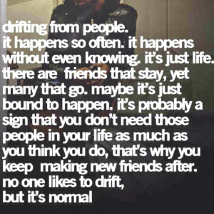 Drifting....it's just life.