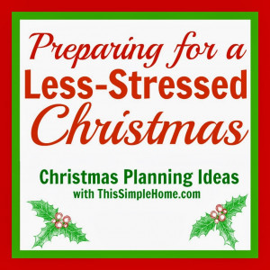 ... without being too focused on the busyness that comes with Christmas