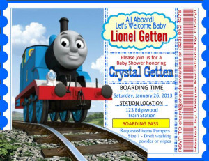 Style: Thomas the Train Baby Shower Invitation