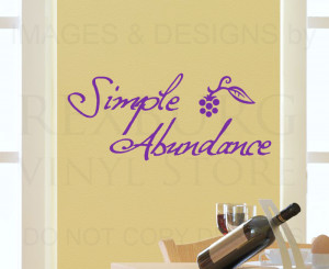 Wall-Decal-Quote-Sticker-Vinyl-Art-Removable-Large-Simple-Abundance ...