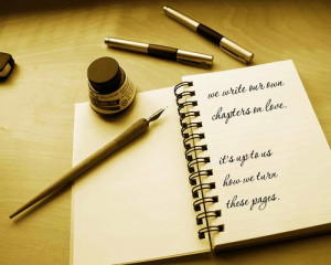 Home » Picture Quotes » Love » We write our own chapters on love