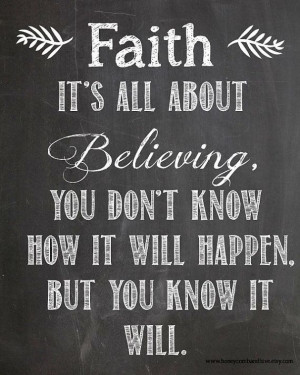 Instant Download-Faith & Belief Motivating Quote on Chalkboard ...