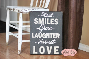 Smiles Grow Laughter Harvest Love, Gardening, Farming, Family Quote ...