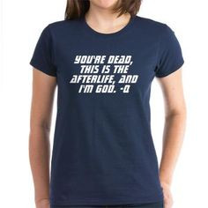 Star Trek: The Next Generation Q Quote Women's Dark T-Shirt - You're ...