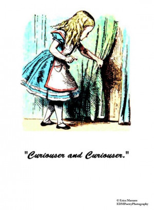 Curiouser and Curiouser- | Alice in Wonderland Quote | Vintage Art ...