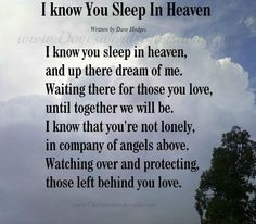know you sleep in heaven # quote more angel memories tablet quotes ...