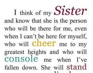 Gift for Sister - Sister Quotation - Sister Birthday - Sister Print ...