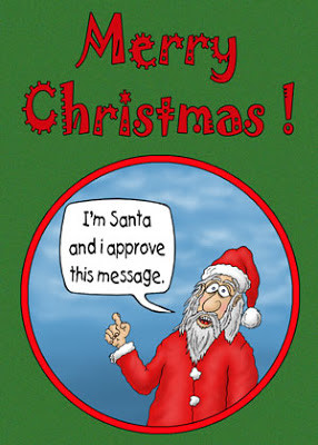 Funny Christmas Cards: Santa’s Approval