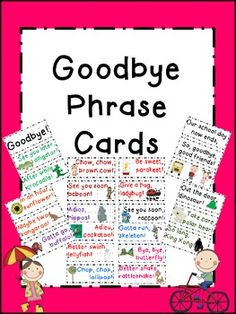 FREE Goodbye Phrase Cards More