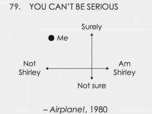... am serious...and don't call me Shirley.