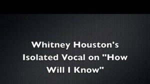 Isolated Track Of Whitney Houston Doing 