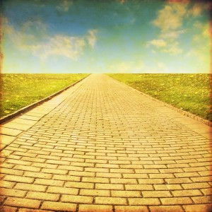 Image: Yellow brick road via Shutterstock .