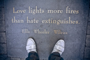 Love lights more fires than hate extinguishes.”