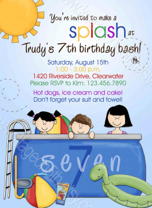 birthday listing invite burst a relevancy pool these bubbly pool