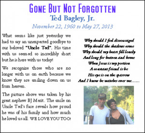 Rest in Peace | The Hall & Bagley Family