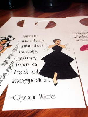 Wine Bottle Gift Tags With Oscar Wilde Quotes