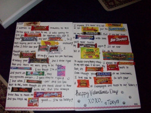 Valentines Candy Card that I made last year for my boyfriend... it ...