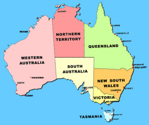 state map australia major cities
