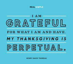 ... . My thanksgiving is perpetual.