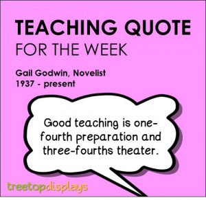 teaching quote from Gail Godwin - provided by Treetop Displays ...