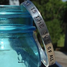 Life is the Sum of All Your Choices Handmade Stamped Aluminum Bracelet ...