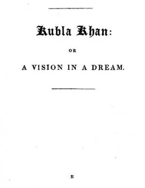 Title Page for Kubla Khan. Poem by Samuel Taylor Coleridge, published ...