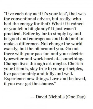 One day david nicholls quotes