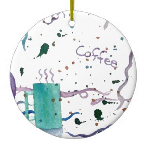 Coffee Party Morning After Java CricketDiane Christmas Tree Ornament
