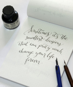 Calligraphy Tribute to Felicity via Happy Hands Project