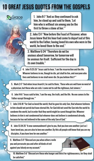 10 Great Jesus Quotes from the Gospels Infographic