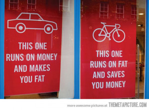 funny car vs bicycle