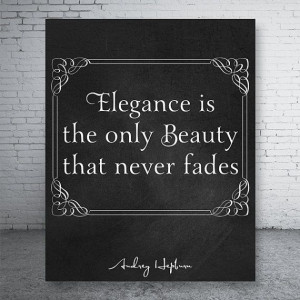 Elegance is ... Audrey Hepburn Quotes Home Decor by CustomBazaar, $5 ...