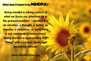 What does it mean to be mindful?