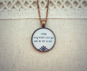 ... of The Sun Alive Inspired Lyrical Quote Necklace (Copper, 18 inches