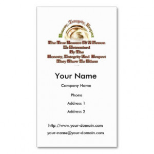 Honesty Quotes Business Cards