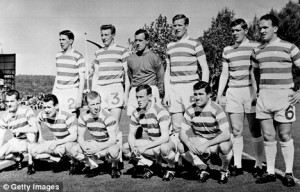 Hoops of joy: Celtic ahead of their Lisbon triumph in 1967