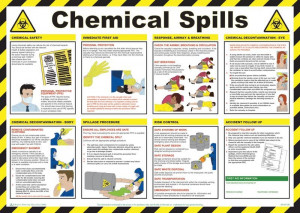 ... Posters / Chemical Handling Posters / Chemical Spills Safety Poster