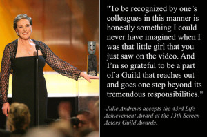 Quotes from past nominees and recipients at the Screen Actors Guild ...