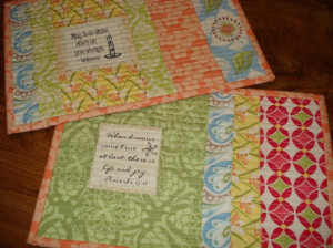 Moda Verna Mug Rugs with Quotes by stashthis on Etsy