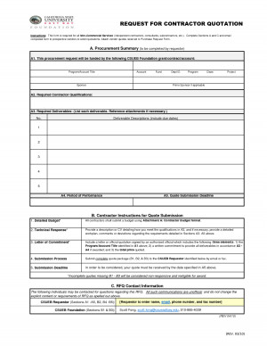 Contractor Work Order Form Template