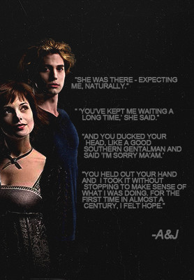 alice and jasper from the series twilight by stephenie meyer the quote ...