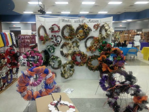 Craft Show Wreath Display