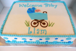 sweet baby boy buggy cake a baby boy shower cake made to match the ...