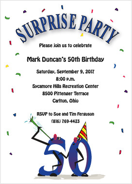 ... Birthday Party Ideas Women on Surprise 50th Birthday Party Invitations