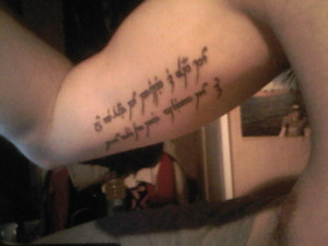 Lord of the Rings quote in Elvish