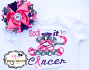 Sock It To Cancer Embroidered Shirt