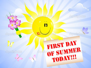 First Day Of Summer Stock Illustration. .First Day Of Summer Clip Art