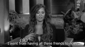 gif Demi Lovato quote Black and White depressed sad minee