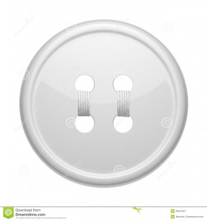 Sewing button on a white background.